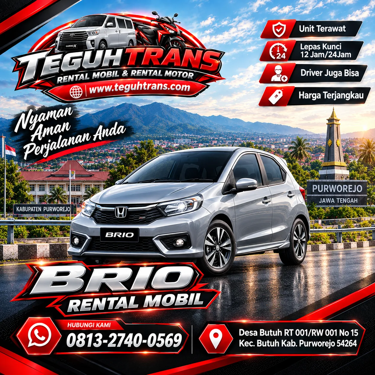 Rental Mobil Brio TEGUH TRANS