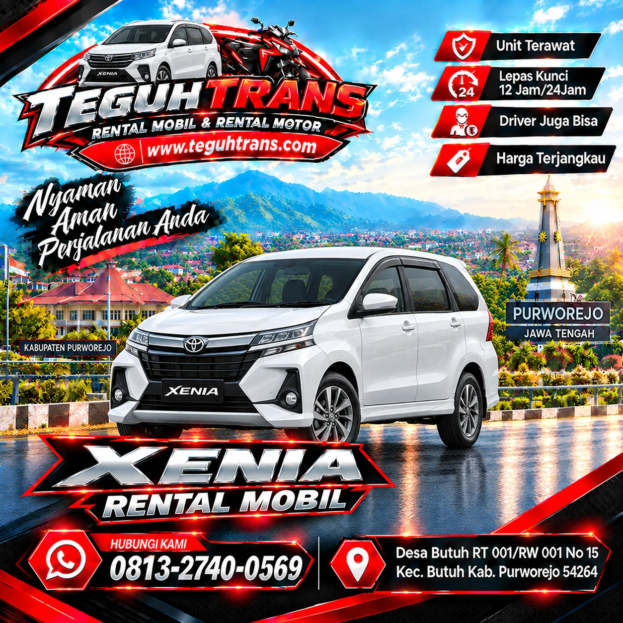 Rental Mobil Xenia Facelift TEGUH TRANS